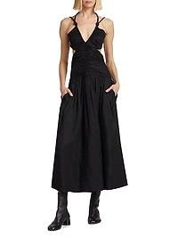 Ruched Cut-Out Maxi Dress