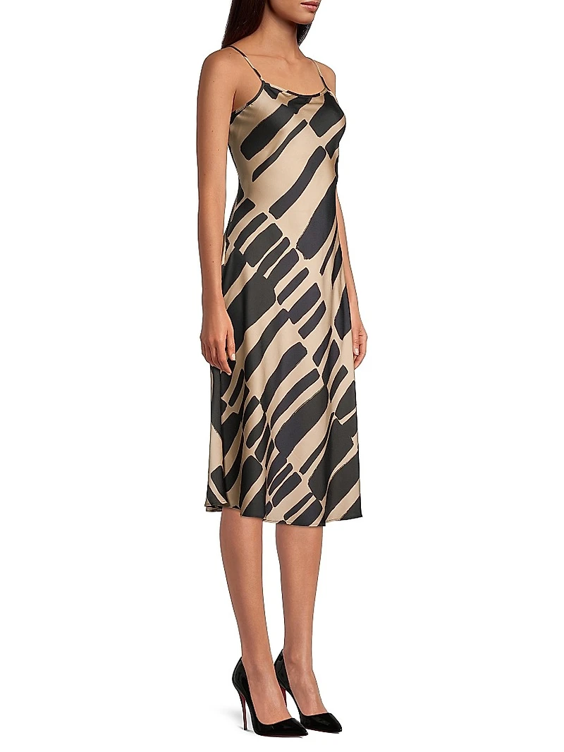 Rustic Chic Geometric Slip Midi-Dress
