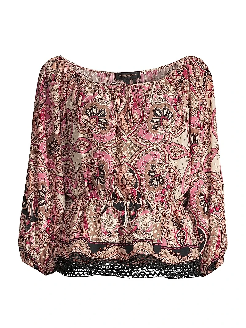 Rustic Chic Georgette Poet Paisley Blouse