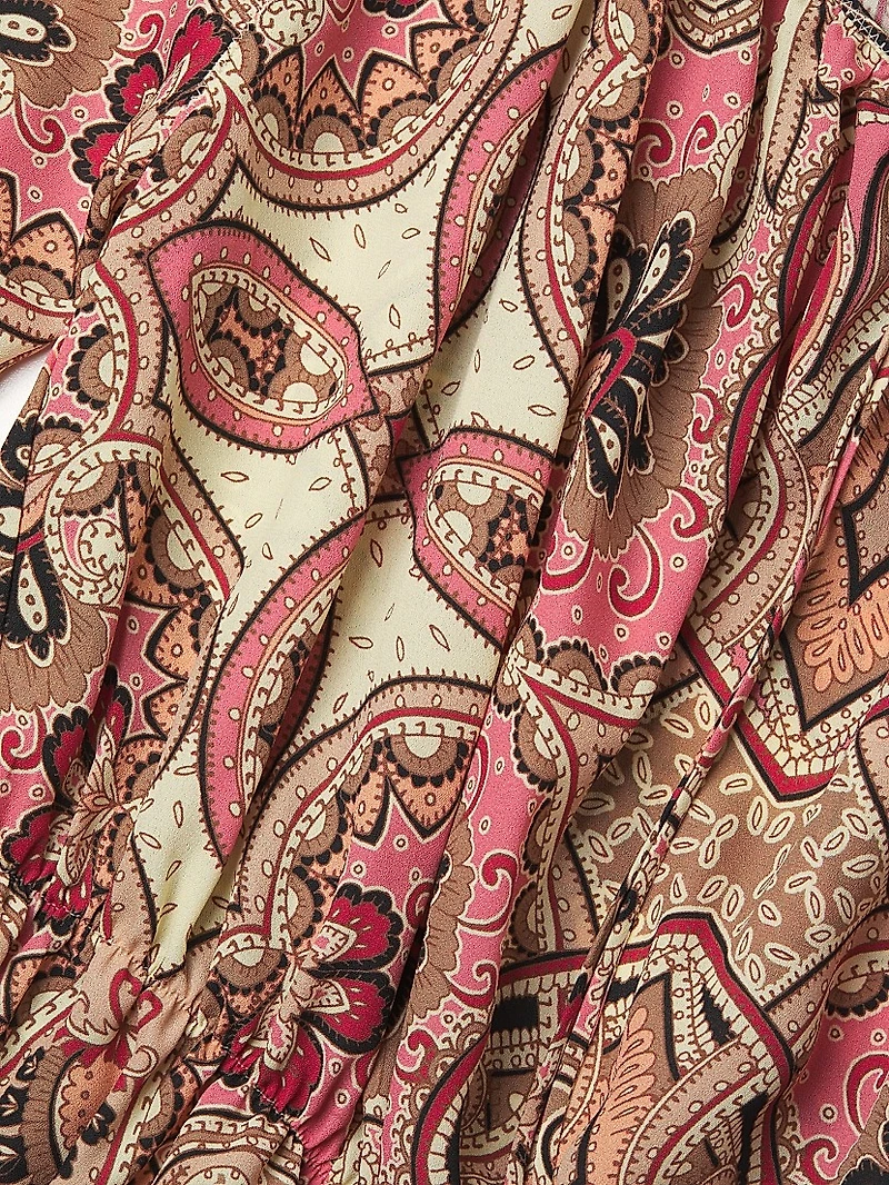 Rustic Chic Georgette Poet Paisley Blouse