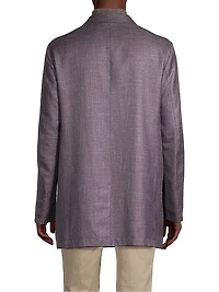 Reversible Wool & Silk Blend Trench Coat