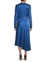 Grace Silk Wrap Midi-Dress