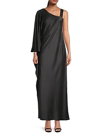 Grace One-Shoulder Silk Gown