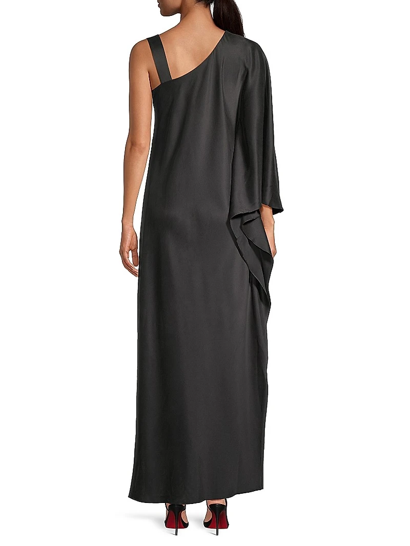 Grace One-Shoulder Silk Gown