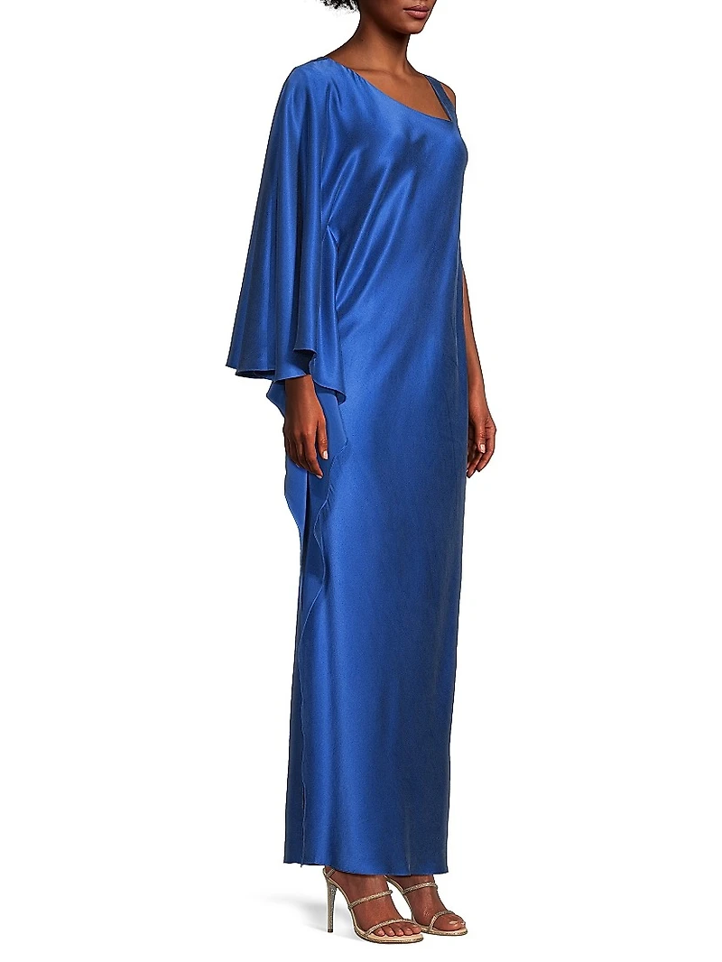 Grace Satin One-Shoulder Gown