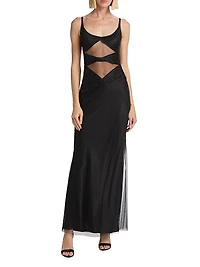 Quinn Tull-Embellished Floor-Length Dress