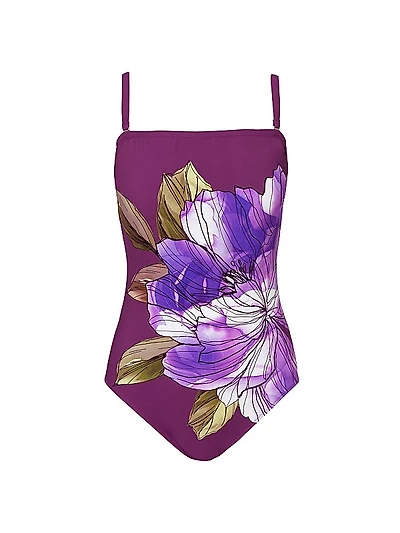 Wild Flower Bandeau One-Piece Swimsuit