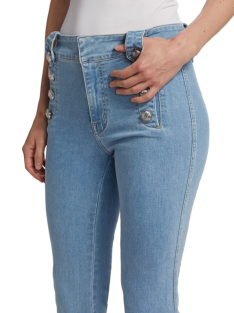Robertson High-Rise Stretch Crop Flare Jeans