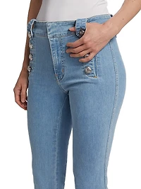 Robertson High-Rise Stretch Crop Flare Jeans