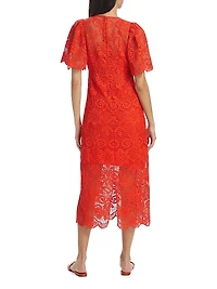 Eda Lace Midi-Dress