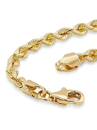 14K Yellow Gold Rope Chain Bracelet