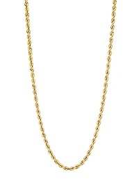 14K Yellow Gold Rope Chain Necklace