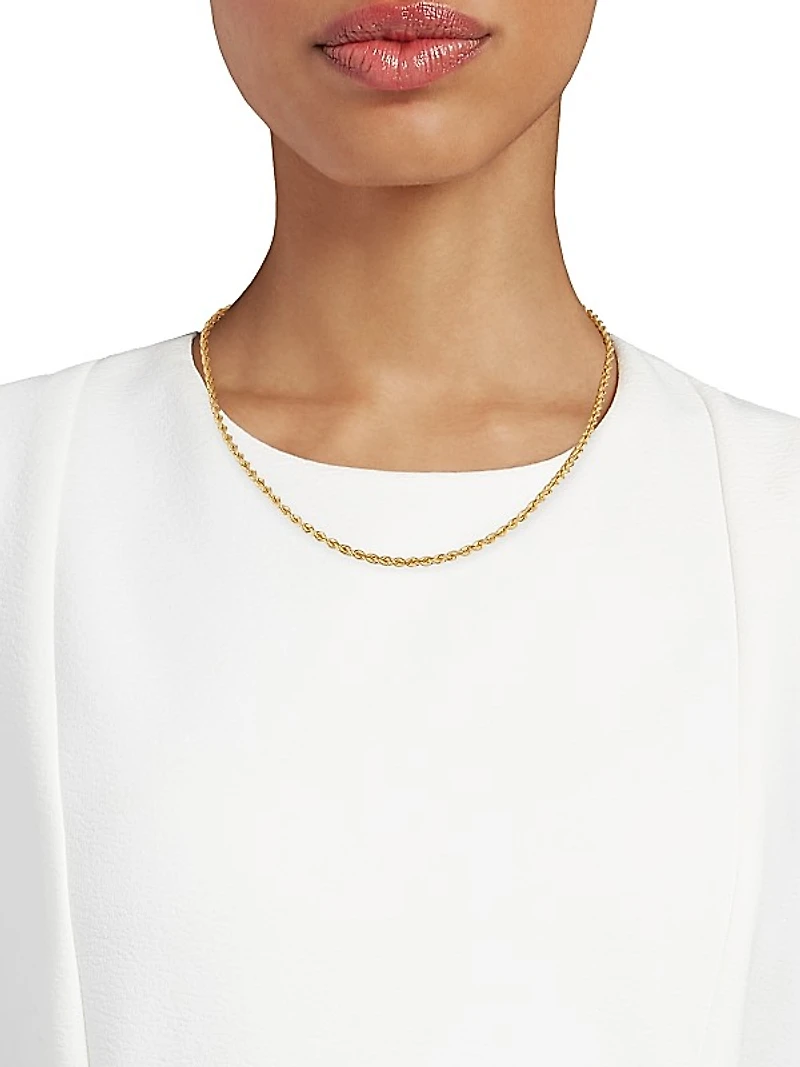 14K Yellow Gold Rope Chain Necklace