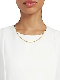 14K Yellow Gold Rope Chain Necklace