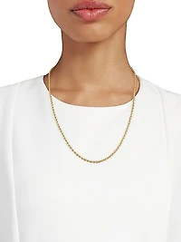14K Yellow Gold Rope Chain Necklace