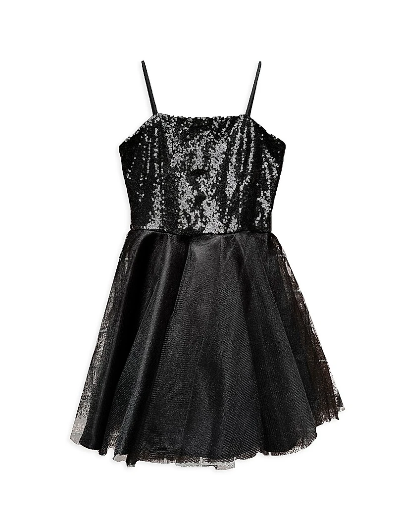 Girl's Fit & Flare Tulle Dress