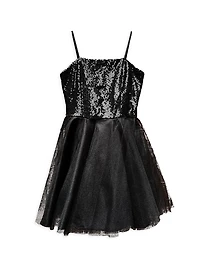 Girl's Fit & Flare Tulle Dress