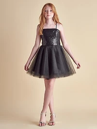 Girl's Fit & Flare Tulle Dress