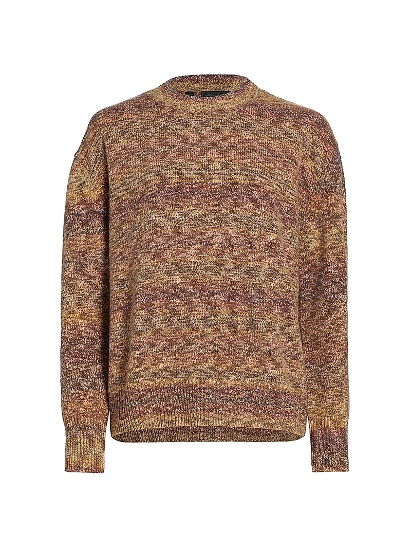 Yarn-Dyed Wool Pullover Sweater
