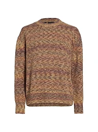 Yarn-Dyed Wool Pullover Sweater