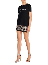 Button-Embellished Logo T-Shirt