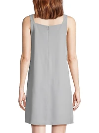 Floral Applique Mini Shift Dress