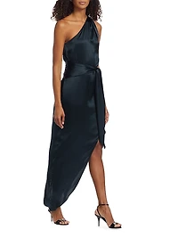 Palmira Silk One-Shoulder Maxi Dress