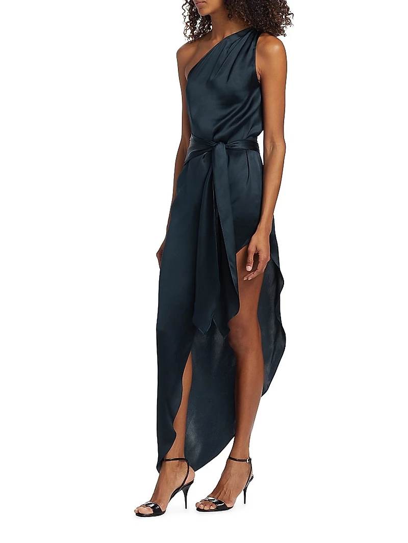 Palmira Silk One-Shoulder Maxi Dress