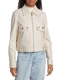 Cropped Leather Jacket