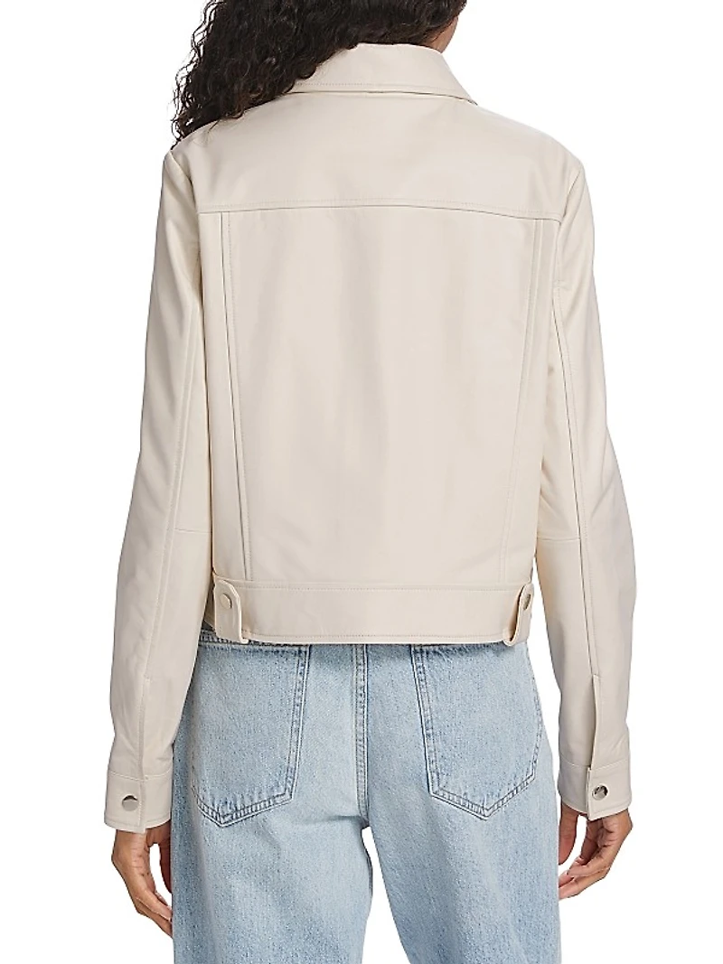 Cropped Leather Jacket