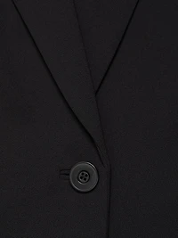 Denny Crepe Single-Button Blazer