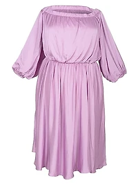 Edwina Satin Midi Dress