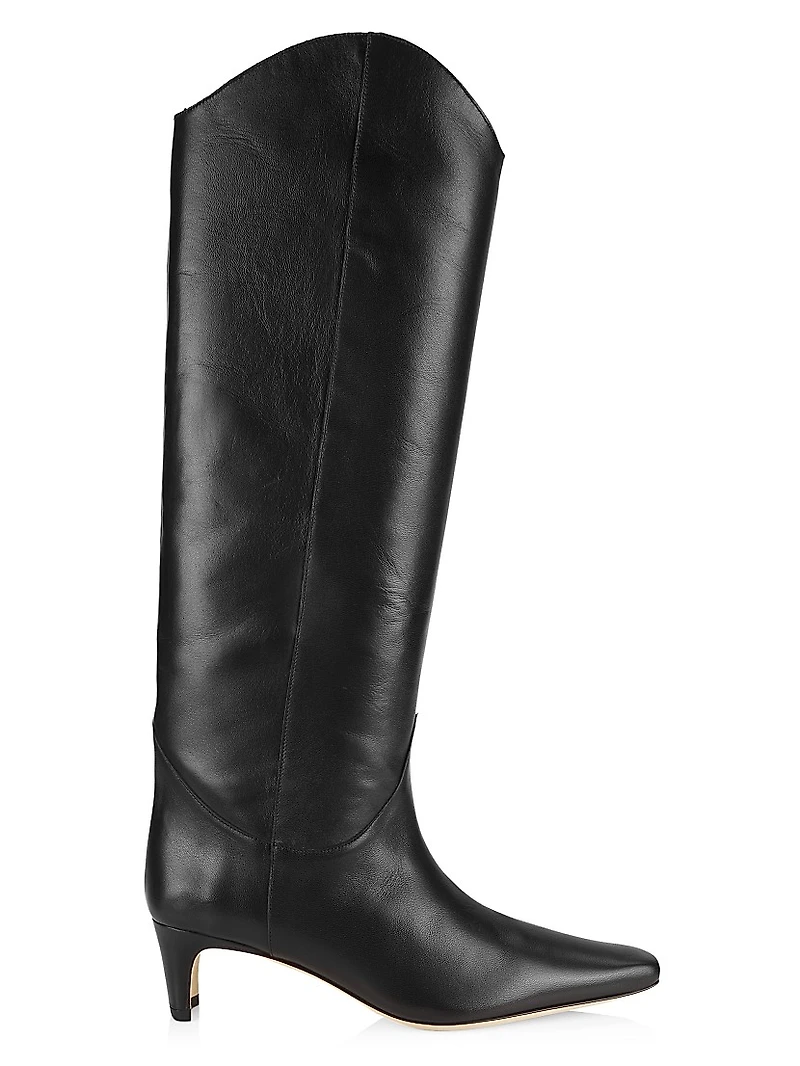 Western Wally 50MM Leather Knee-High Boots