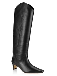 Western Wally 50MM Leather Knee-High Boots