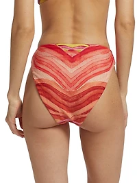 Kasa Sunset-Print High-Rise Bikini Bottom