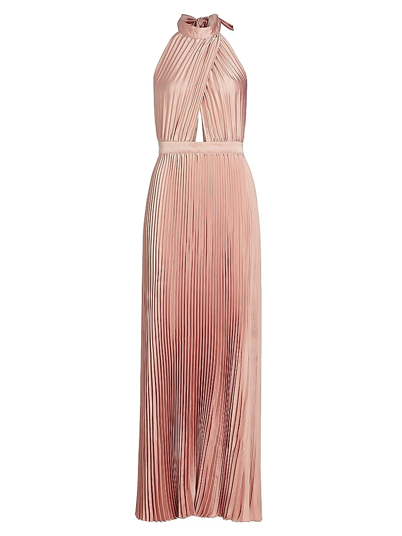 Renaissance Pleated Open-Back Gown