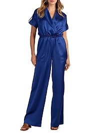 Atlas Sky Satin Jumpsuit