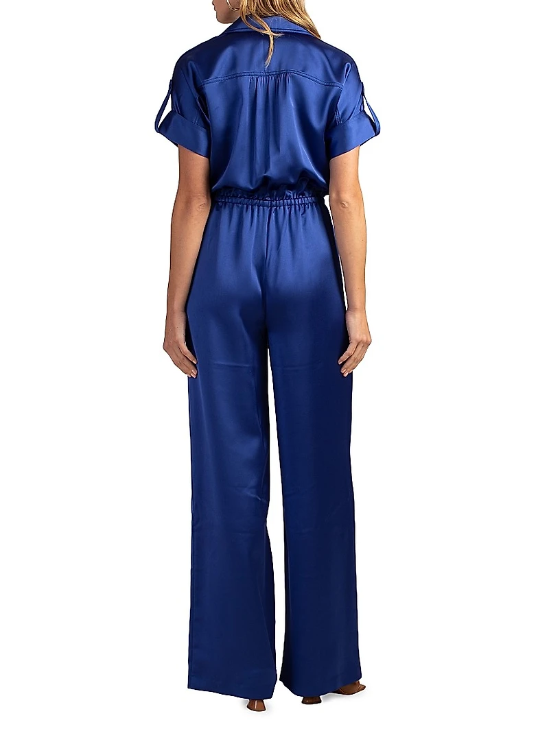 Atlas Sky Satin Jumpsuit