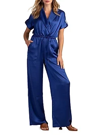 Atlas Sky Satin Jumpsuit