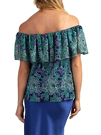 Wisdom Embroidered Off-the-Shoulder Top
