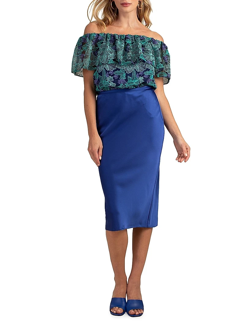 Wisdom Embroidered Off-the-Shoulder Top