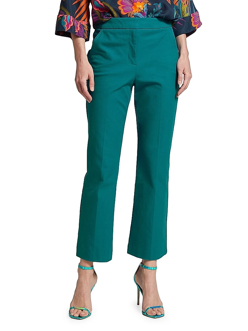 Lulu Cropped Straight-Leg Pants