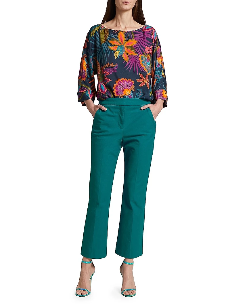 Lulu Cropped Straight-Leg Pants