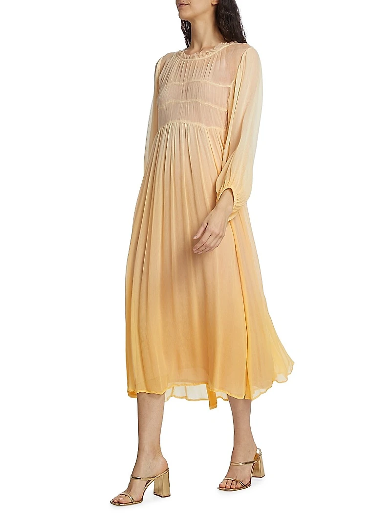 Alumine Eimi Chiffon Midi Dress