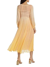 Alumine Eimi Chiffon Midi Dress