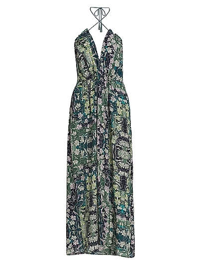 Zapala Cira Halter Maxi Dress