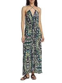 Zapala Cira Halter Maxi Dress