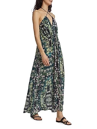 Zapala Cira Halter Maxi Dress