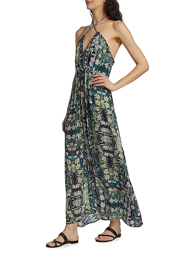 Zapala Cira Halter Maxi Dress