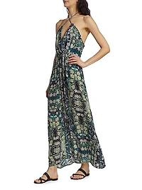 Zapala Cira Halter Maxi Dress
